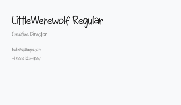 LittleWerewolf Regular Business Card