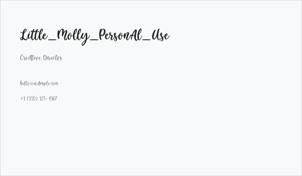 Little_Molly_Personal_Use Business Card