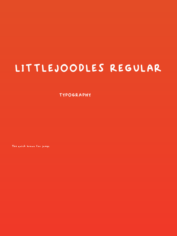 Littlejoodles Regular Poster