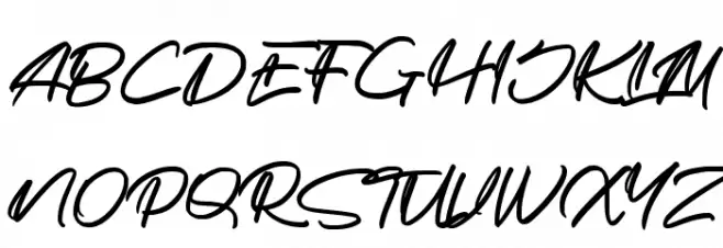 Littlemarch Font UPPERCASE