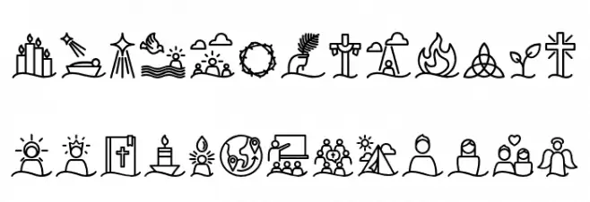 Liturgica Bold Font Litere mici