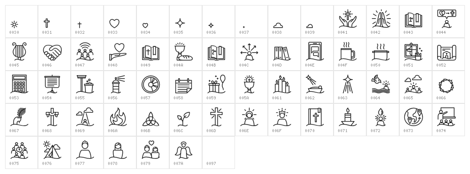 Liturgica Semibold Character Map