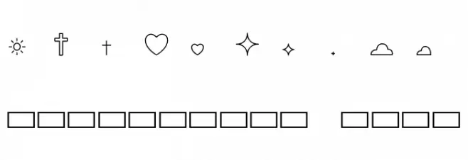 Liturgica Thin Font OTHER CHARS