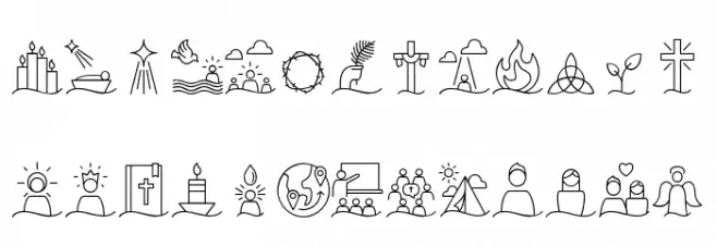 Liturgica Thin خط أحرف صغيرة