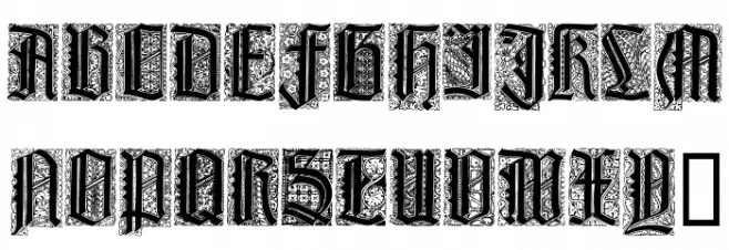 LiturgischZierbuchstaben Schriftart Groß