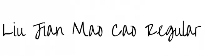 Liu Jian Mao Cao Regular  font caratteri gratis