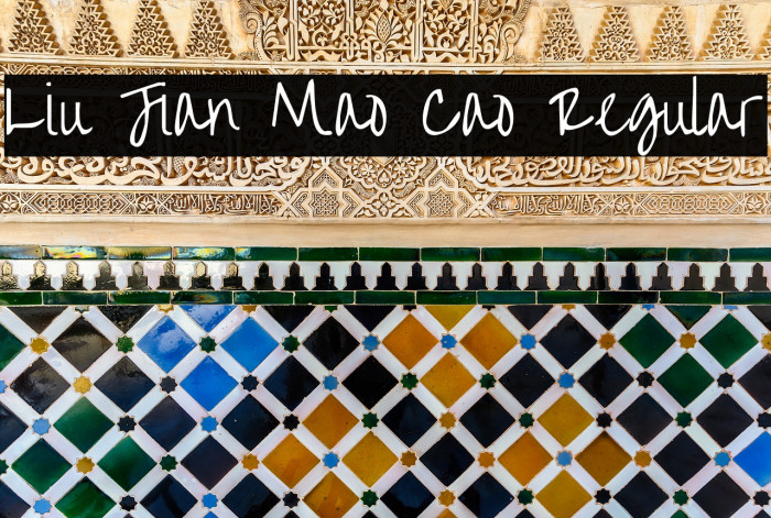 Liu Jian Mao Cao Regular Font examples