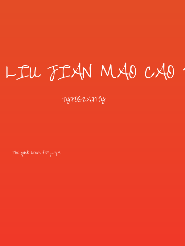 Liu Jian Mao Cao Regular Poster