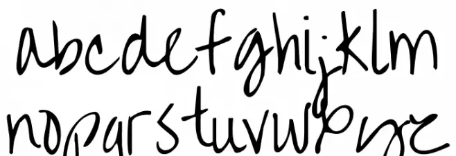 Liu Jian Mao Cao Regular Font Litere mici