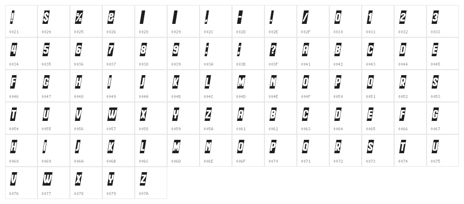 Live News Regular Character Map