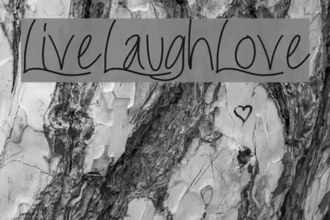 LiveLaughLove Font examples