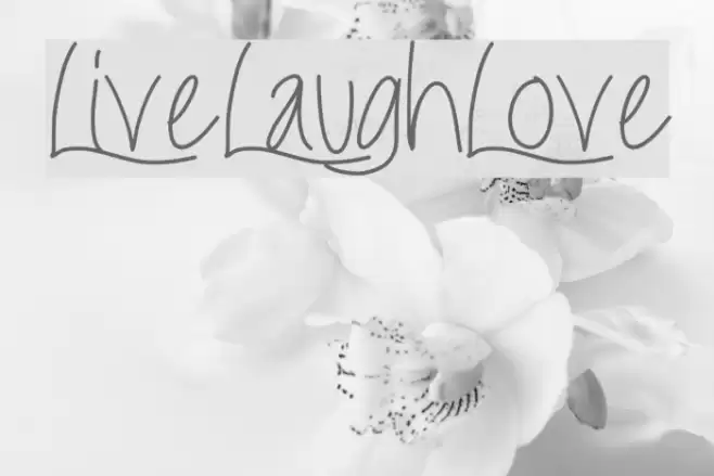 LiveLaughLove Font examples