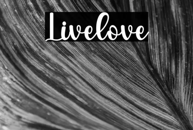 Livelove Font examples