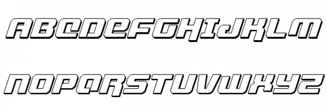 Livewired 3D Italic फ़ॉन्ट अपरकेस