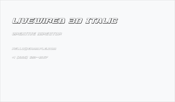 Livewired 3D Italic Business Card