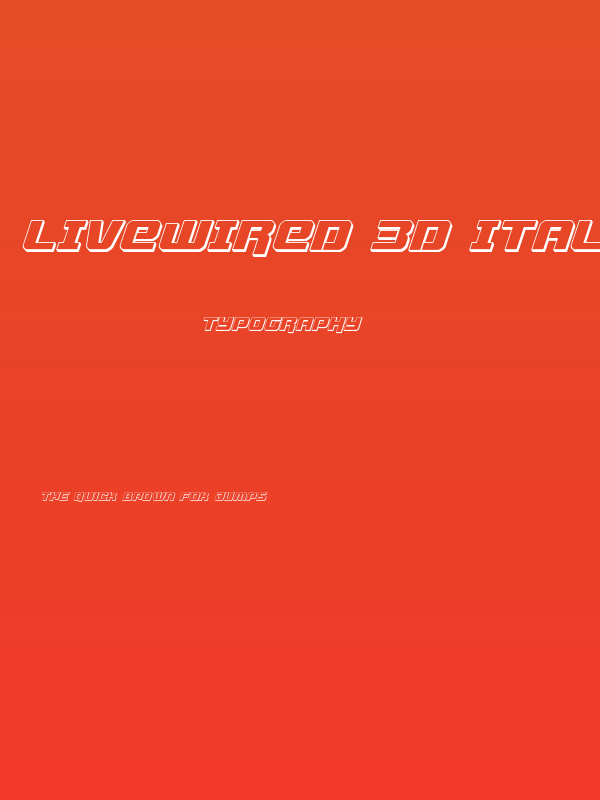 Livewired 3D Italic Poster