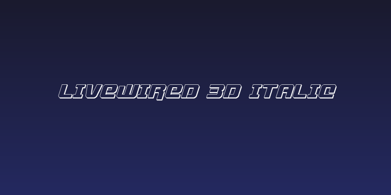 Livewired 3D Italic Social Header