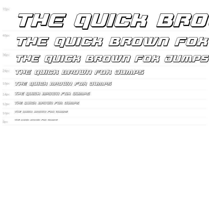 Livewired 3D Italic Waterfall