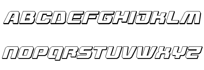 Livewired 3D Italic Font LOWERCASE