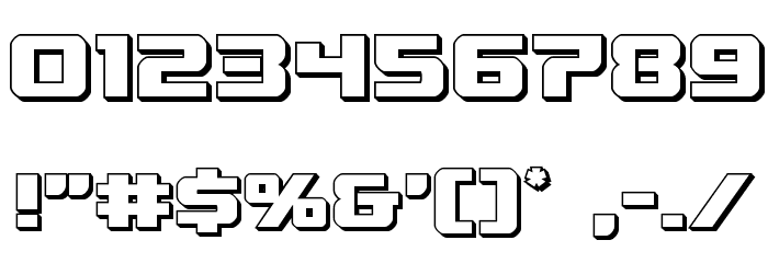Livewired 3D Font OTHER CHARS