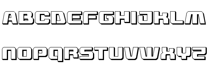 Livewired 3D Font LOWERCASE