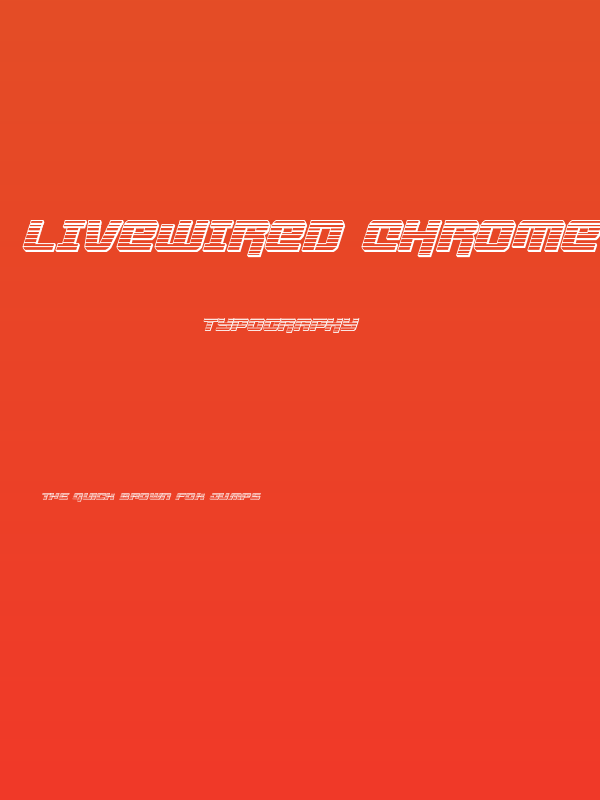 Livewired Chrome Italic Poster