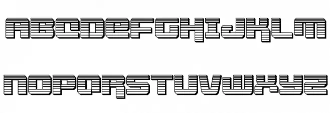 Livewired Chrome Schriftart Groß