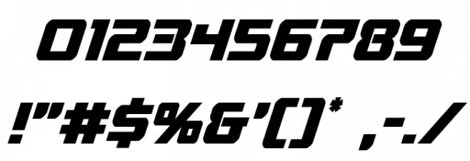 Livewired Condensed Italic Font OTHER CHARS