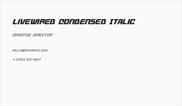Livewired Condensed Italic Business Card