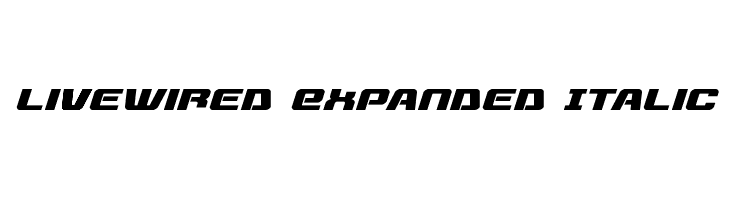 Livewired Expanded Italic Font
