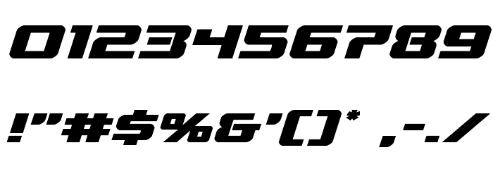 Livewired Expanded Italic Font OTHER CHARS
