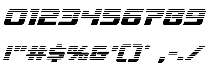Livewired Gradient Italic Font OTHER CHARS