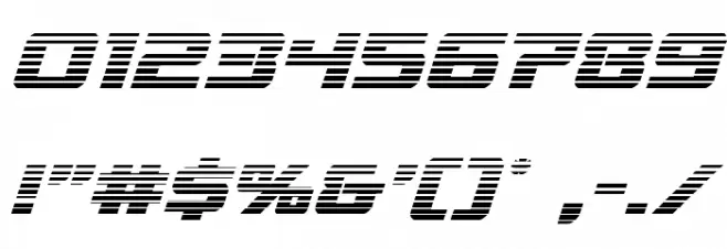 Livewired Gradient Italic Font OTHER CHARS