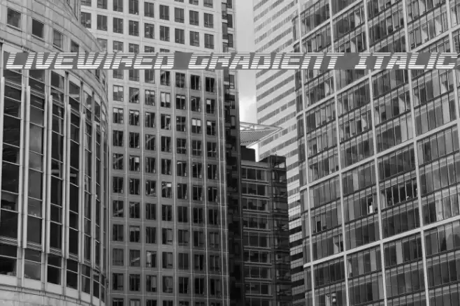 Livewired Gradient Italic Font examples