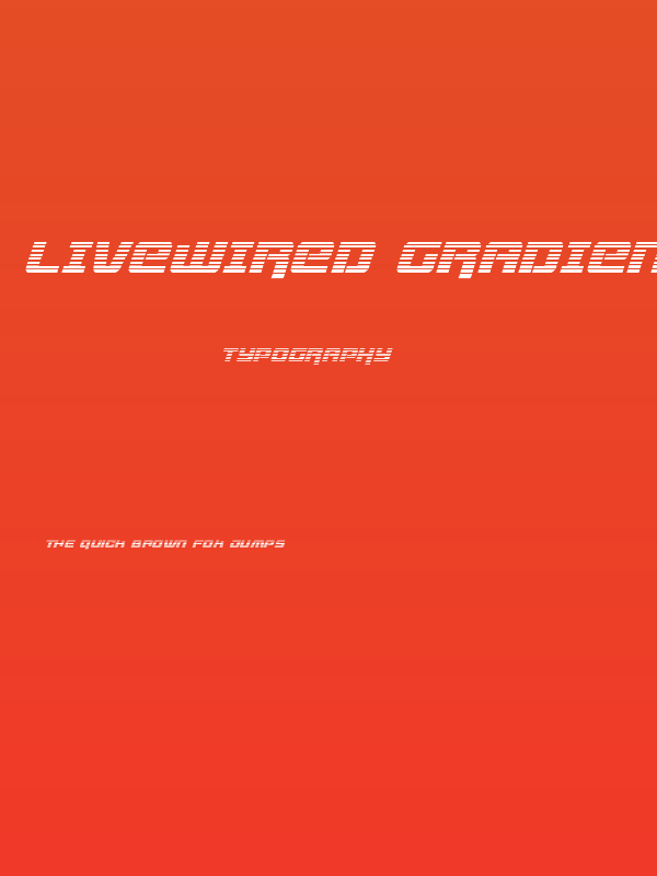 Livewired Gradient Italic Poster