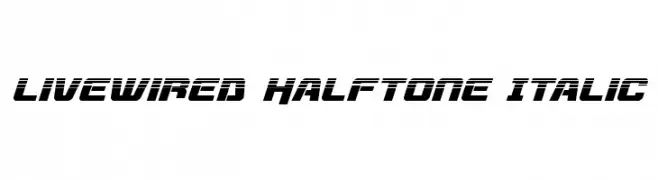 Livewired Halftone Italic  font caratteri gratis