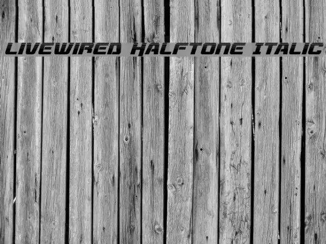 Livewired Halftone Italic Font examples