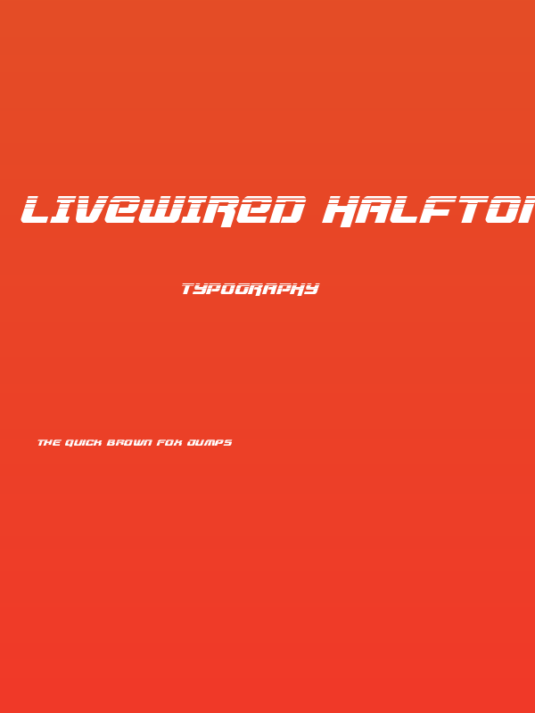 Livewired Halftone Italic Poster