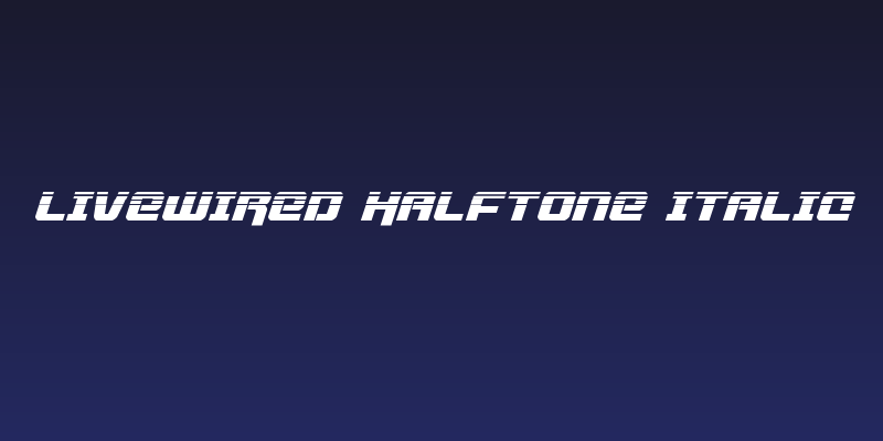 Livewired Halftone Italic Social Header