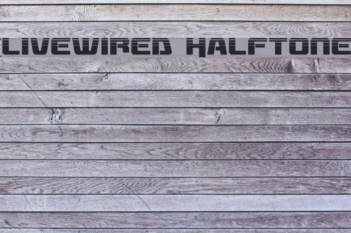 Livewired Halftone Font examples
