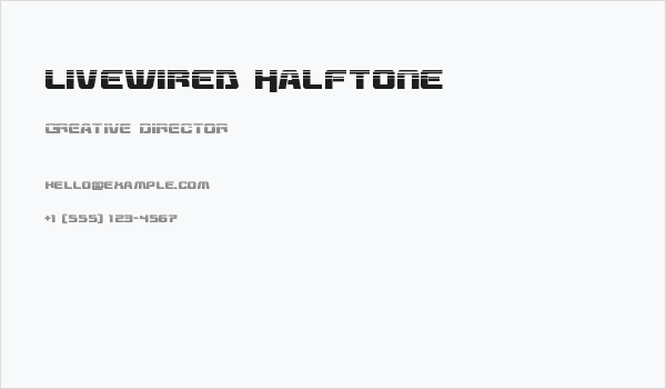 Livewired Halftone Business Card
