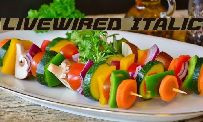 Livewired Italic Font examples