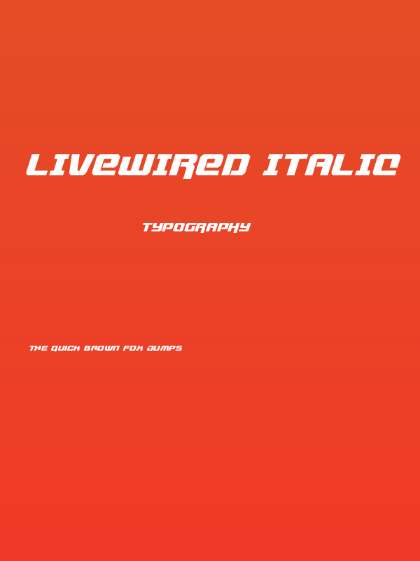 Livewired Italic Poster