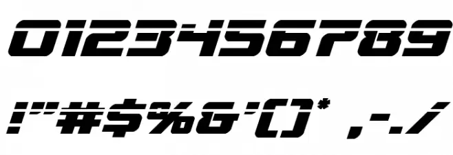 Livewired Laser Italic Font OTHER CHARS