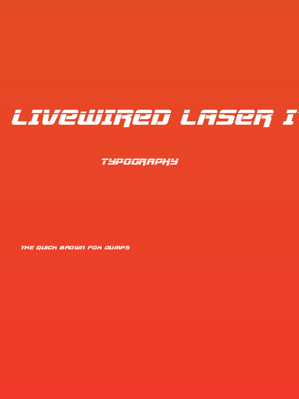Livewired Laser Italic Poster