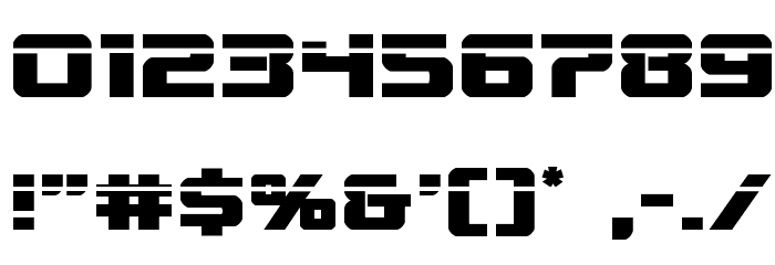 Livewired Laser Font OTHER CHARS