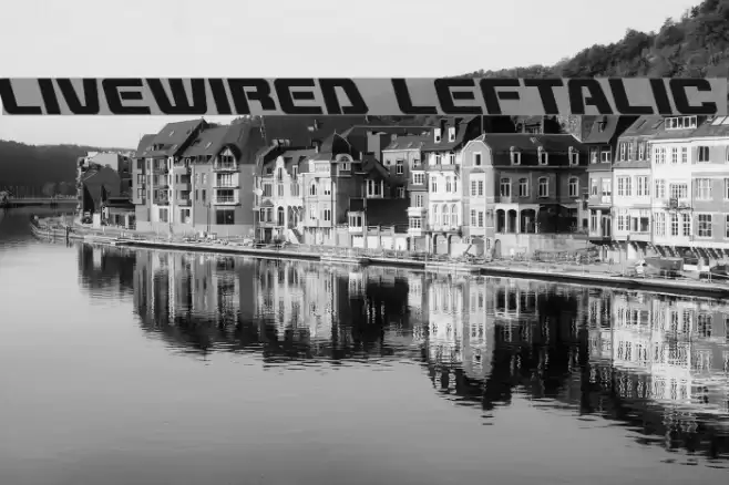 Livewired Leftalic Font examples