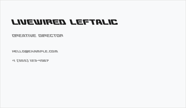Livewired Leftalic Business Card