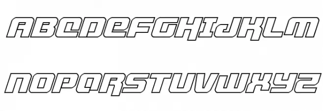 Livewired Outline Italic Schriftart Groß