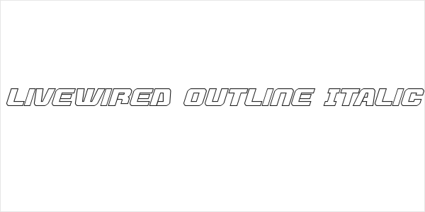 Livewired Outline Italic Logo